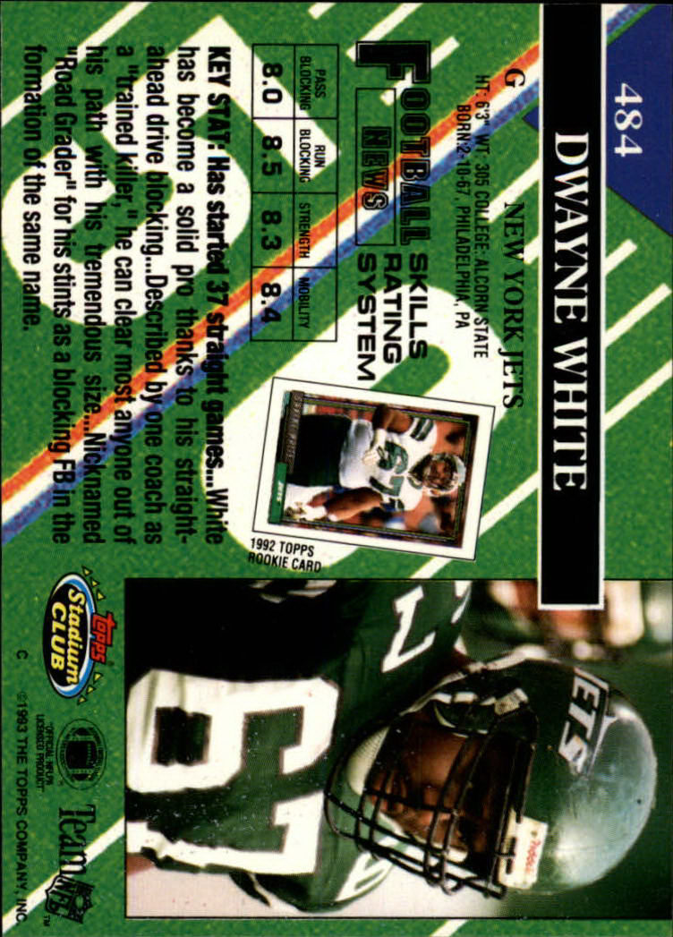 A2126- 1993 Stadium Club FB Cards 251-492 +Rookies -You Pick- 15+ FREE US SHIP - Picture 457 of 473
