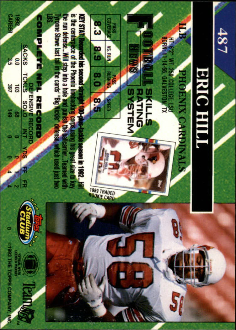 A2126- 1993 Stadium Club FB Cards 251-492 +Rookies -You Pick- 15+ FREE US SHIP - Picture 463 of 473