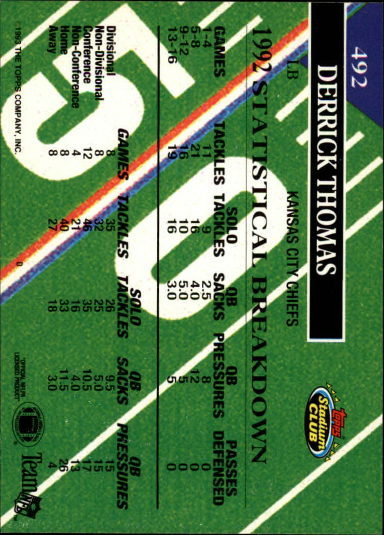 A2126- 1993 Stadium Club FB Cards 251-492 +Rookies -You Pick- 15+ FREE US SHIP - Picture 473 of 473