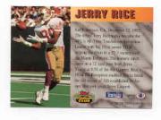 1993 Stadium Club #NNO Jerry Rice RB UER/(Wrong date for record touchdown) back image