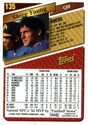 1993 Topps #135 Steve Young back image