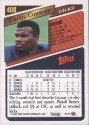 1993 Topps #408 Curtis Conway back image