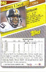 1993 Topps #582 Greg Lloyd back image