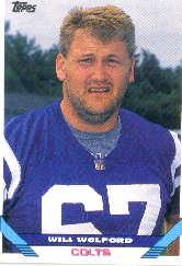 1991 Pacific. Will Wolford . Buffalo Bills #35