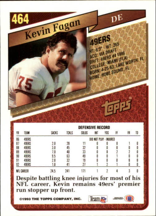 1993 Topps Football Gold (#441-660) Singles - You Choose - Picture 48 of 419