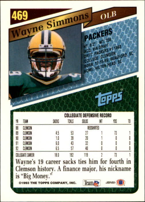 1993 Topps Football Gold (#441-660) Singles - You Choose - Picture 58 of 419