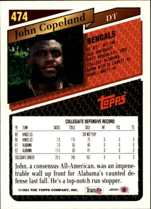 1993 Topps Football Gold (#441-660) Singles - You Choose - Picture 68 of 419