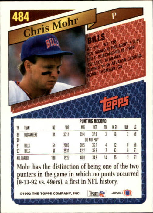 1993 Topps Football Gold (#441-660) Singles - You Choose - Picture 85 of 419