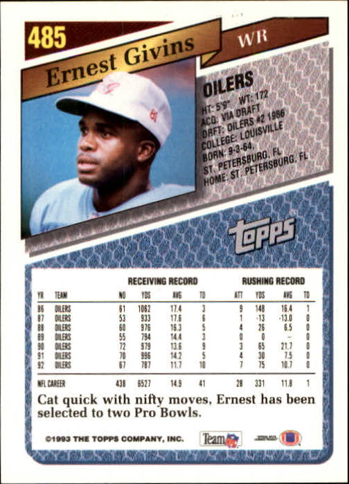 1993 Topps Football Gold (#441-660) Singles - You Choose - Picture 87 of 419