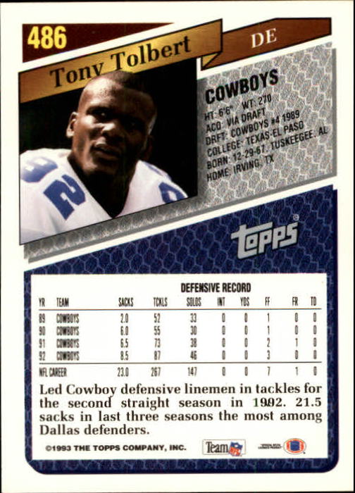 1993 Topps Football Gold (#441-660) Singles - You Choose - Picture 89 of 419