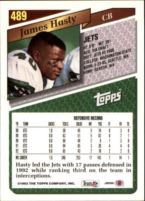 1993 Topps Football Gold (#441-660) Singles - You Choose - Picture 95 of 419