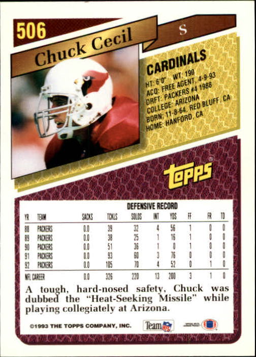 1993 Topps Football Gold (#441-660) Singles - You Choose - Picture 127 of 419