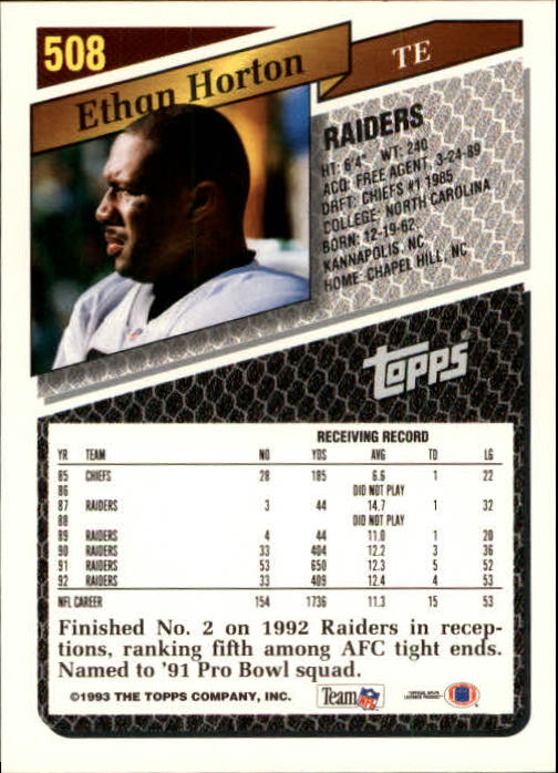 1993 Topps Football Gold (#441-660) Singles - You Choose - Picture 131 of 419