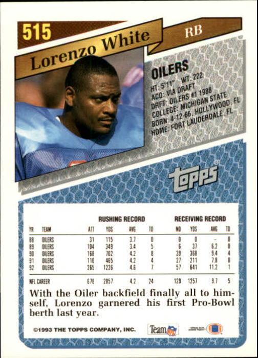 1993 Topps Football Gold (#441-660) Singles - You Choose - Picture 143 of 419