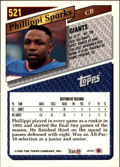 1993 Topps Football Gold (#441-660) Singles - You Choose - Picture 155 of 419