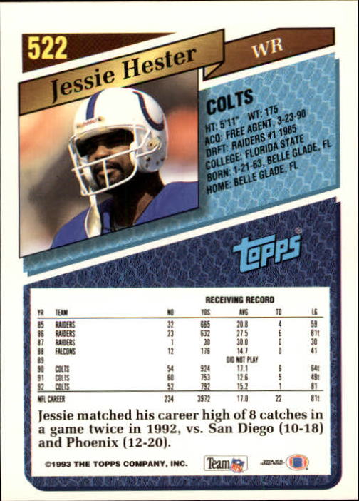 1993 Topps Football Gold (#441-660) Singles - You Choose - Picture 157 of 419