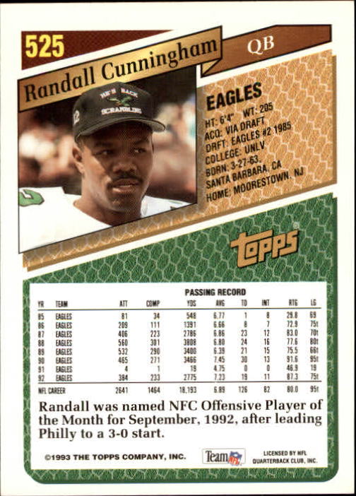 1993 Topps Football Gold (#441-660) Singles - You Choose - Picture 163 of 419