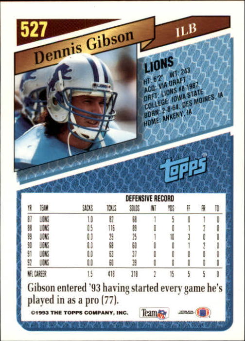 1993 Topps Football Gold (#441-660) Singles - You Choose - Picture 167 of 419