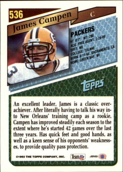 1993 Topps Football Gold (#441-660) Singles - You Choose - Picture 184 of 419