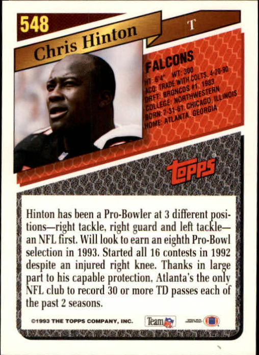 1993 Topps Football Gold (#441-660) Singles - You Choose - Picture 207 of 419