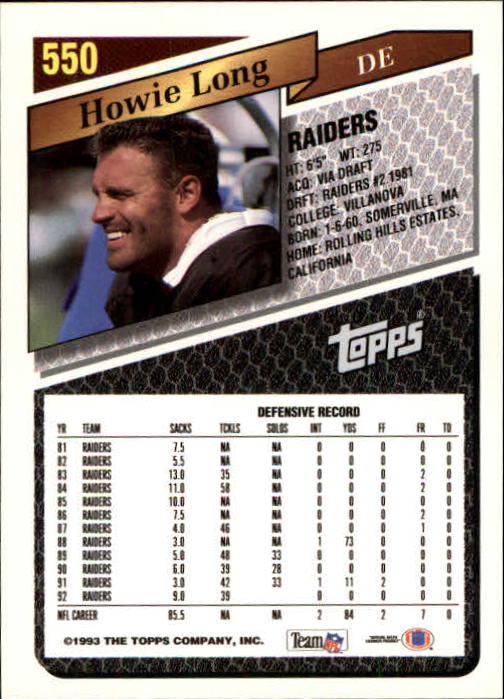 1993 Topps Football Gold (#441-660) Singles - You Choose - Picture 210 of 419