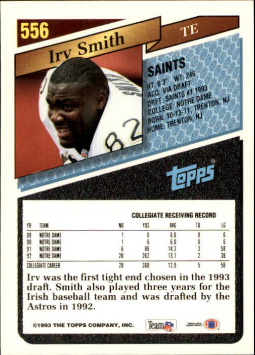 1993 Topps Football Gold (#441-660) Singles - You Choose - Picture 222 of 419