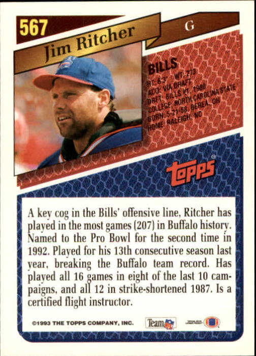 1993 Topps Football Gold (#441-660) Singles - You Choose - Picture 244 of 419