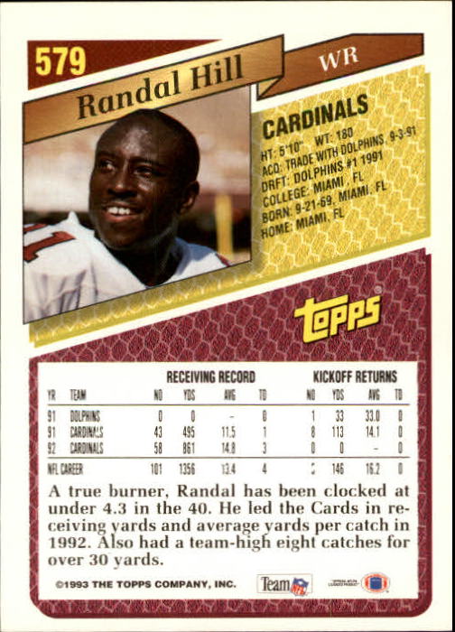 1993 Topps Football Gold (#441-660) Singles - You Choose - Picture 266 of 419