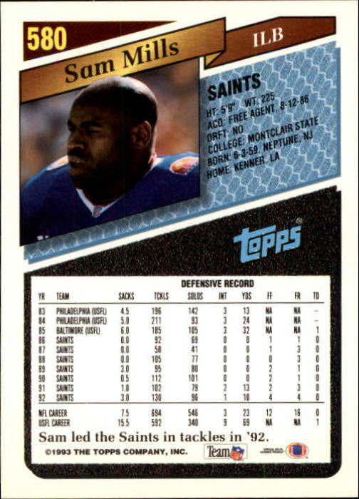 1993 Topps Football Gold (#441-660) Singles - You Choose - Picture 268 of 419