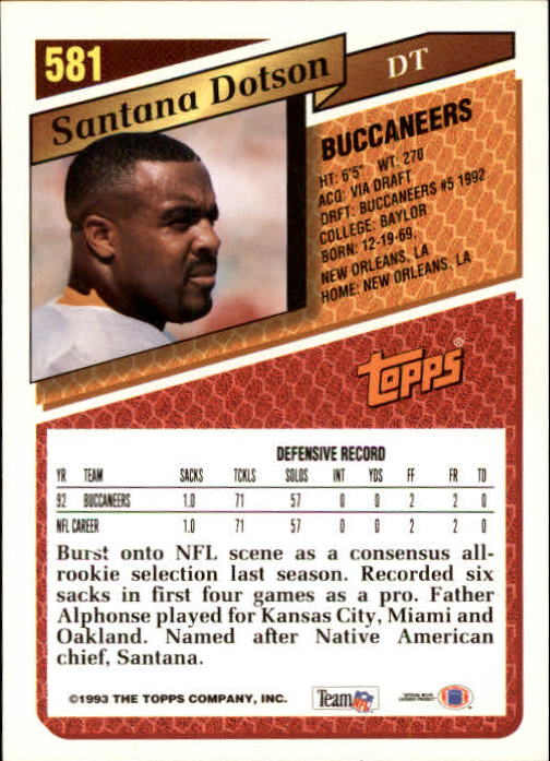 1993 Topps Football Gold (#441-660) Singles - You Choose - Picture 270 of 419