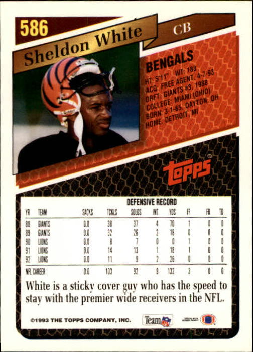 1993 Topps Football Gold (#441-660) Singles - You Choose - Picture 280 of 419