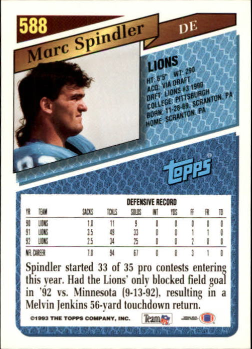 1993 Topps Football Gold (#441-660) Singles - You Choose - Picture 284 of 419