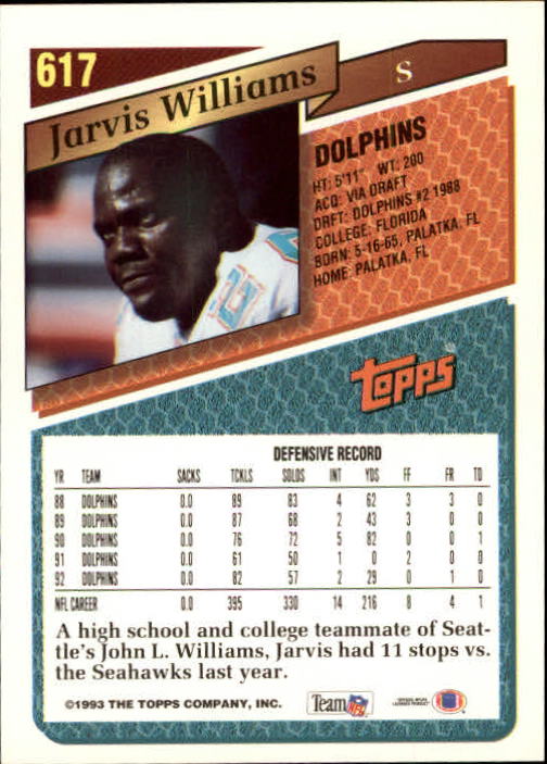1993 Topps Football Gold (#441-660) Singles - You Choose - Picture 339 of 419