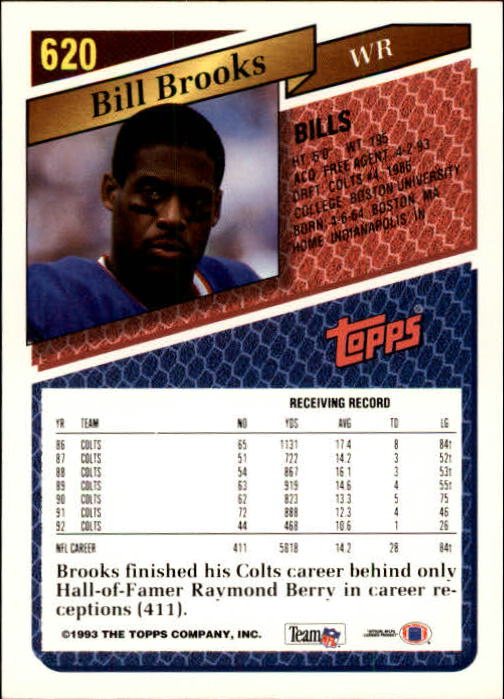 1993 Topps Football Gold (#441-660) Singles - You Choose - Picture 344 of 419