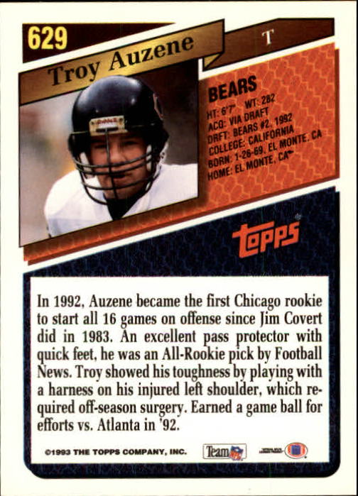 1993 Topps Football Gold (#441-660) Singles - You Choose - Picture 362 of 419