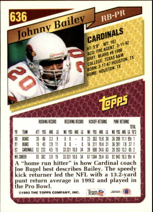 1993 Topps Football Gold (#441-660) Singles - You Choose - Picture 376 of 419