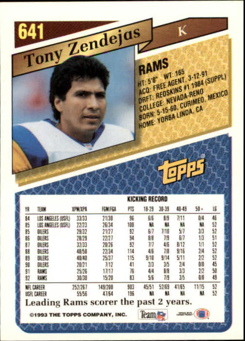 1993 Topps Football Gold (#441-660) Singles - You Choose - Picture 384 of 419