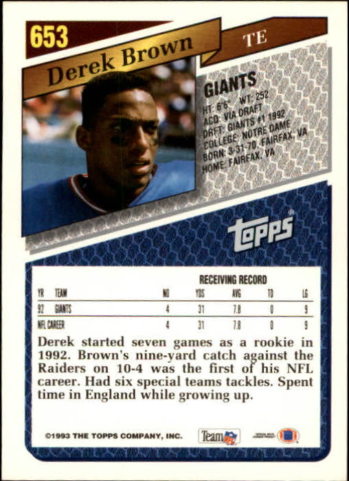 1993 Topps Football Gold (#441-660) Singles - You Choose - Picture 405 of 419