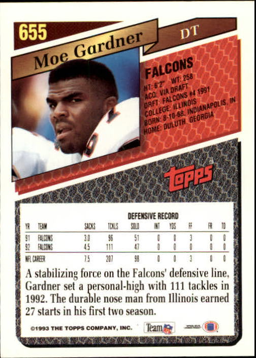 1993 Topps Football Gold (#441-660) Singles - You Choose - Picture 409 of 419