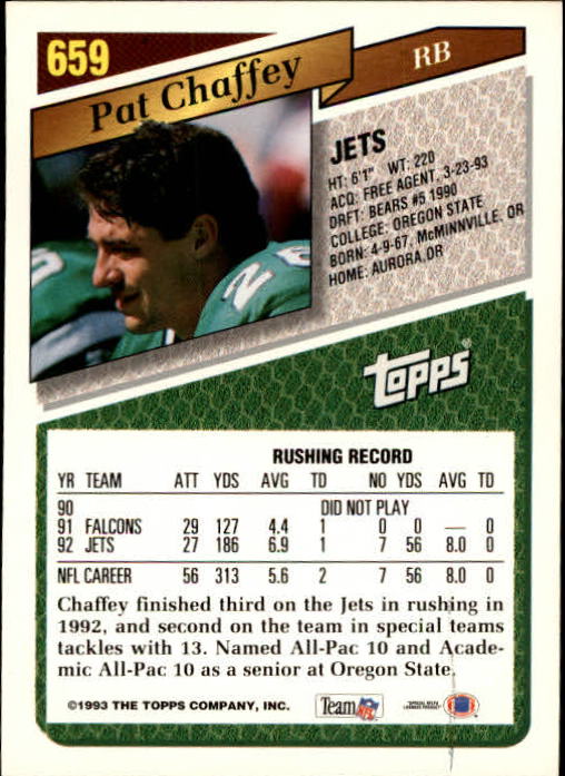 1993 Topps Football Gold (#441-660) Singles - You Choose - Picture 417 of 419