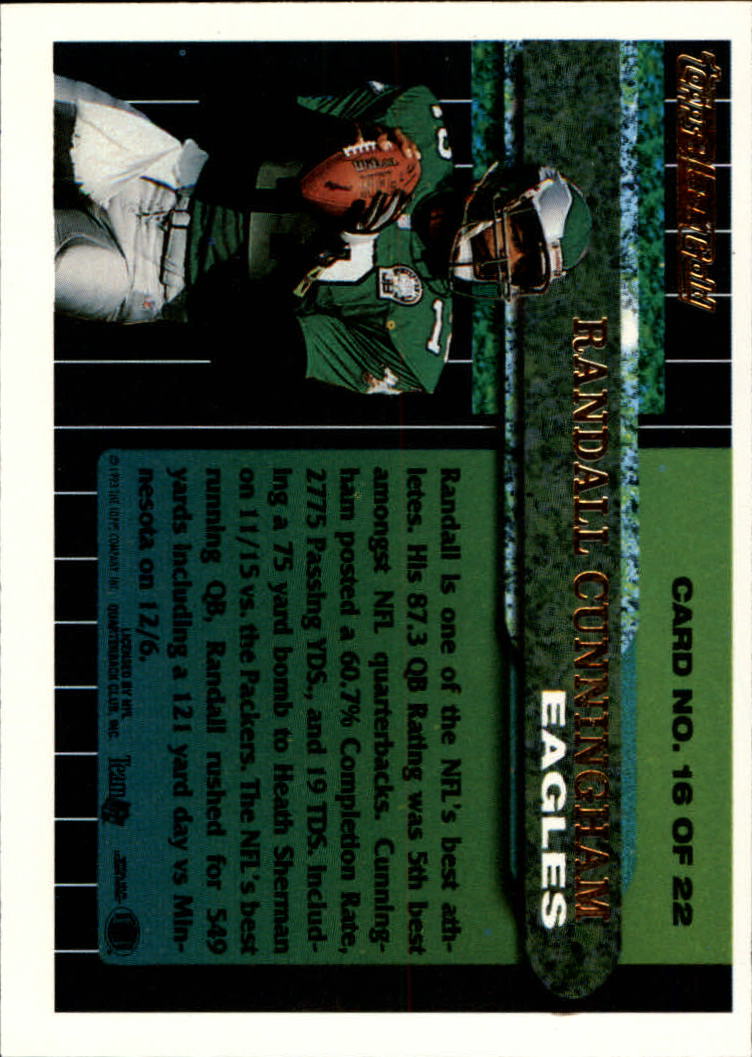 1993 Topps #16 Randall Cunningham Black Gold - The Baseball Card King, Inc.