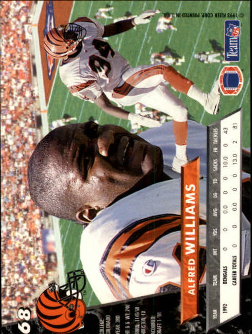 1993 Ultra #68 Alfred Williams back image
