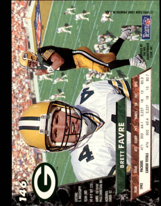 1993 Ultra #146 Brett Favre back image
