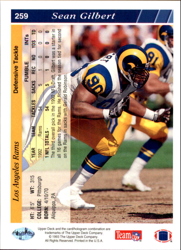 1993 Upper Deck Football "Main Set" Cards #251 to #500 Rookies and Veterans - Picture 19 of 500