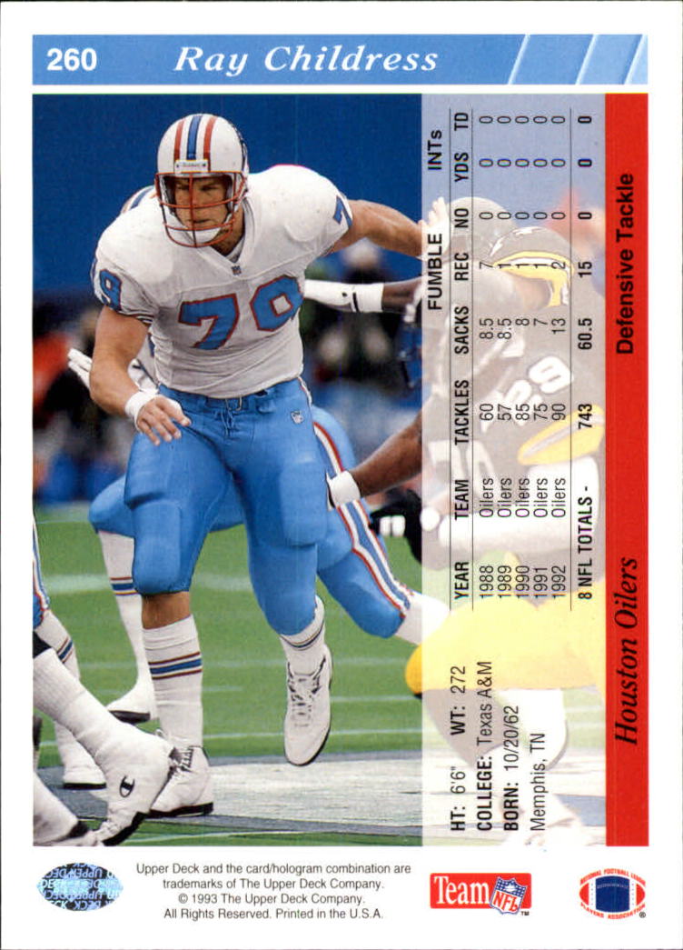 1993 Upper Deck Football "Main Set" Cards #251 to #500 Rookies and Veterans - Picture 21 of 500