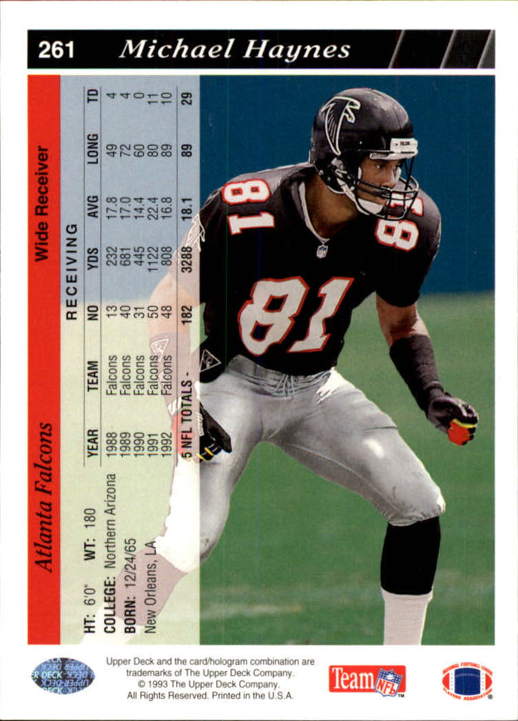 1993 Upper Deck Football "Main Set" Cards #251 to #500 Rookies and Veterans - Picture 23 of 500
