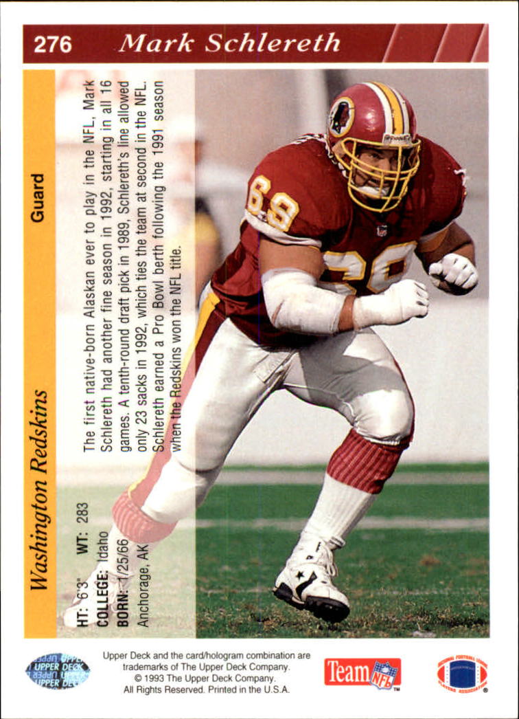 1993 Upper Deck Football "Main Set" Cards #251 to #500 Rookies and Veterans - Picture 53 of 500