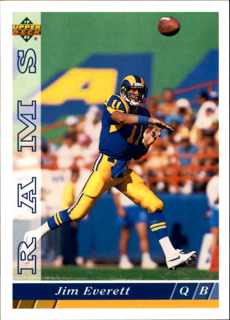 1993 Upper Deck Football "Main Set" Cards #251 to #500 Rookies and Veterans - Picture 197 of 500
