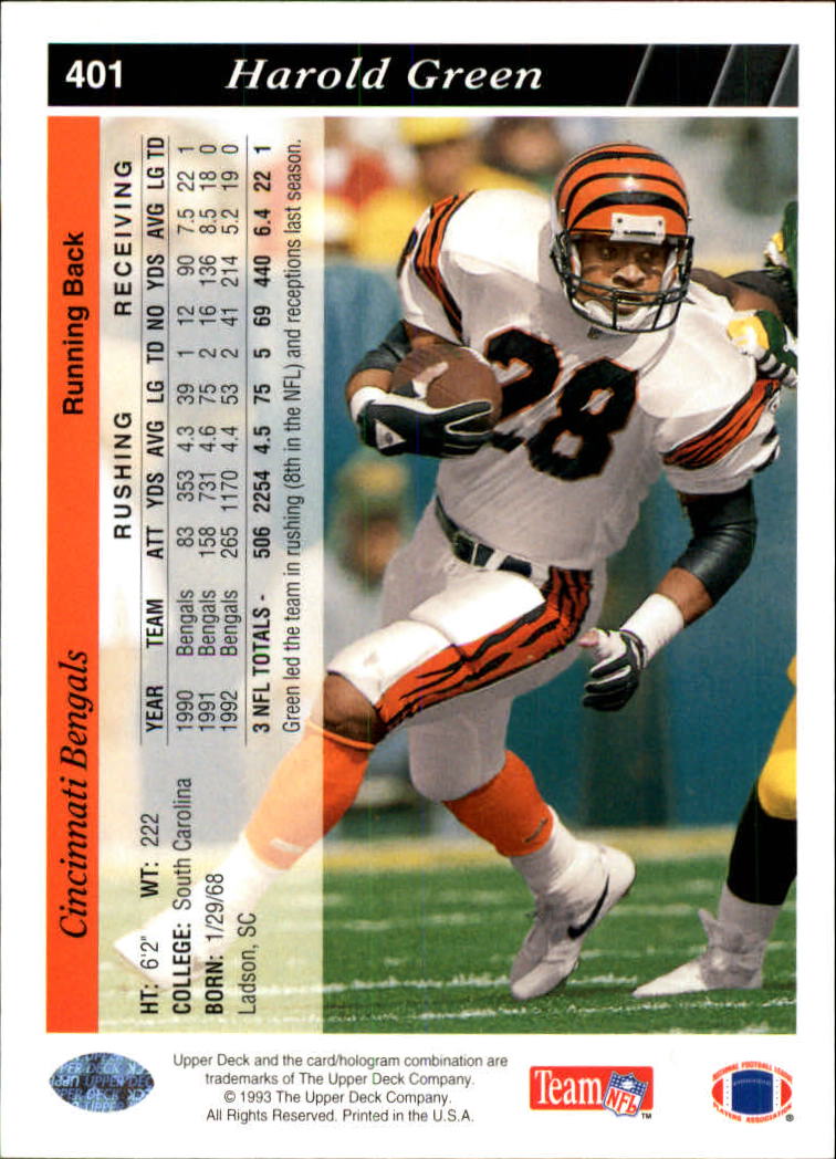 1993 Upper Deck Football "Main Set" Cards #251 to #500 Rookies and Veterans - Picture 302 of 500