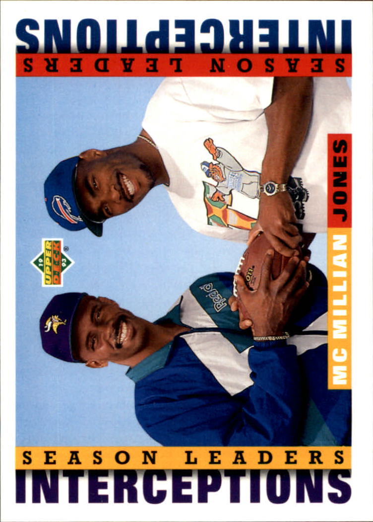 1993 Upper Deck Football "Main Set" Cards #251 to #500 Rookies and Veterans - Picture 353 of 500